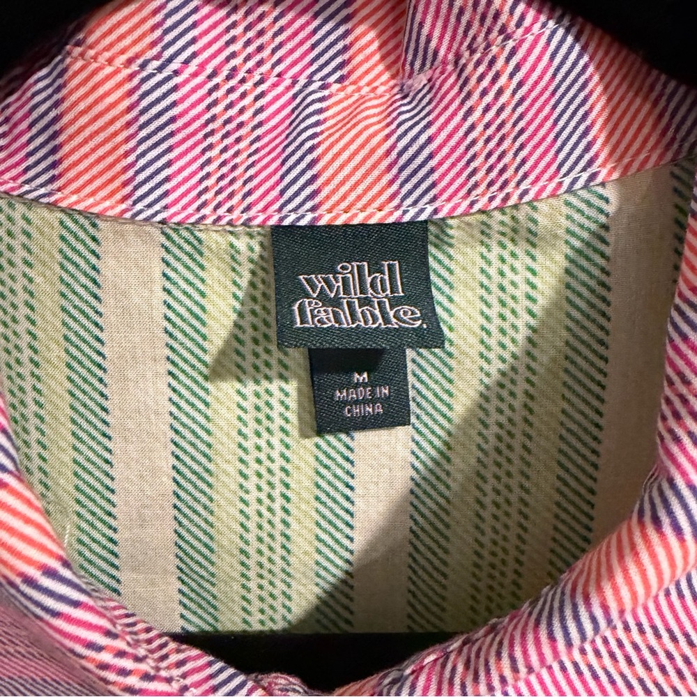 Wild Fable Pastel Striped Button Down Shirt - Picture 5 of 6